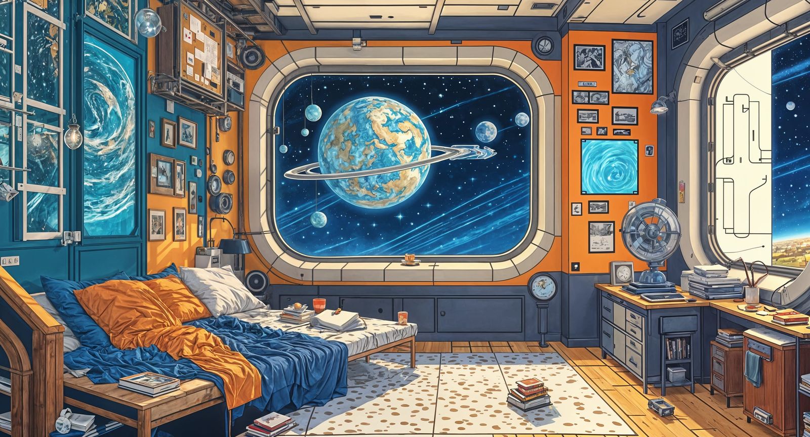 Living Room Observatory with Matching Planet View