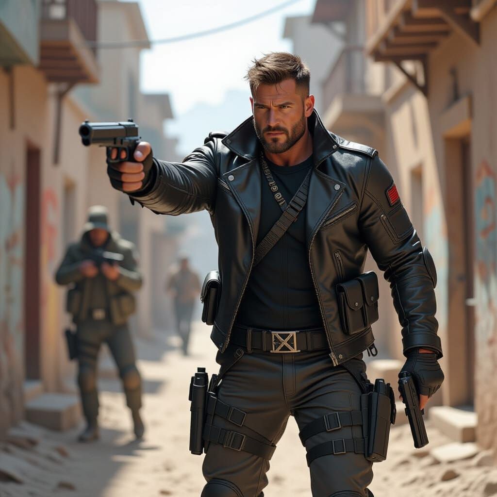 Mercenary Rescue in Gritty Noir Style