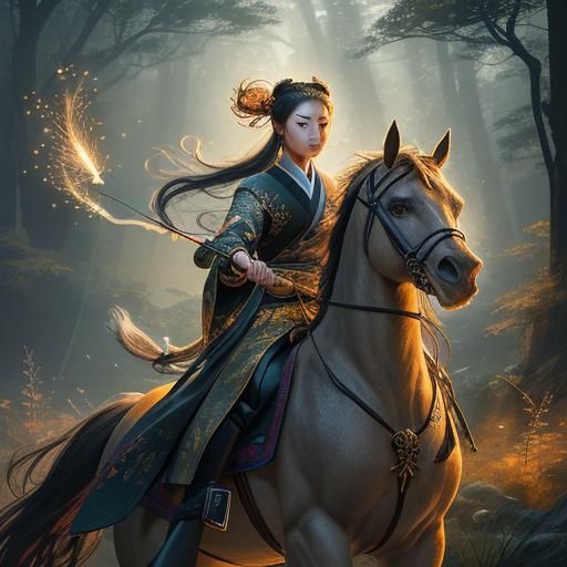 Elegant Centaur Archer in Mystical Forest
