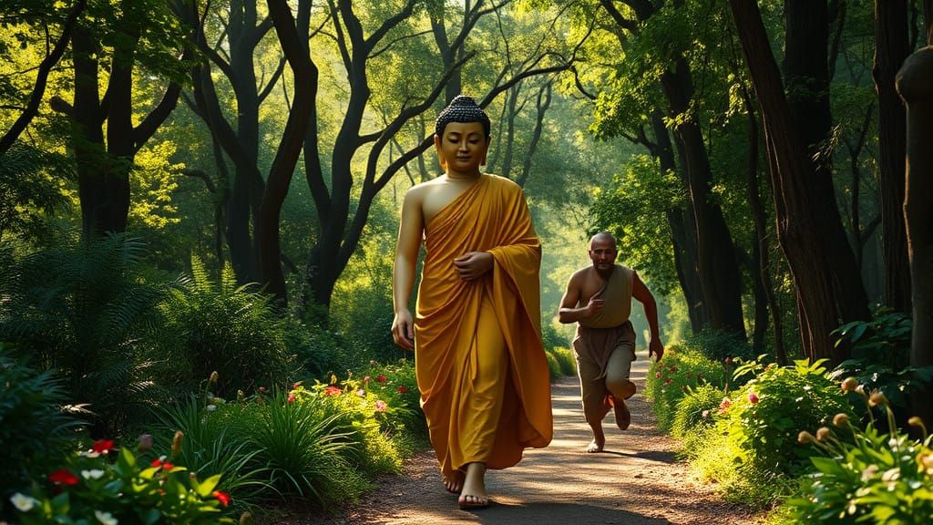 Serene Buddha Meets Tormented Angulimala in Epic Cinematic S...