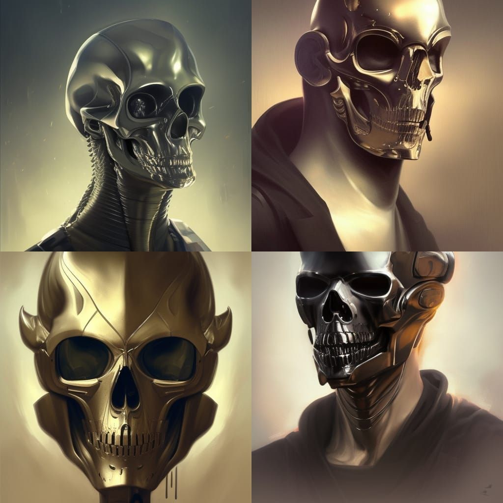 Futuristic Military Grim Reaper Portrait