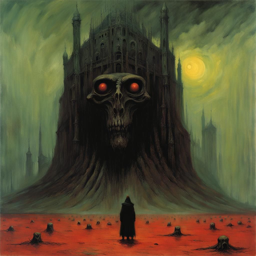 Grimdark Landscape Inspired by Surrealist Masters