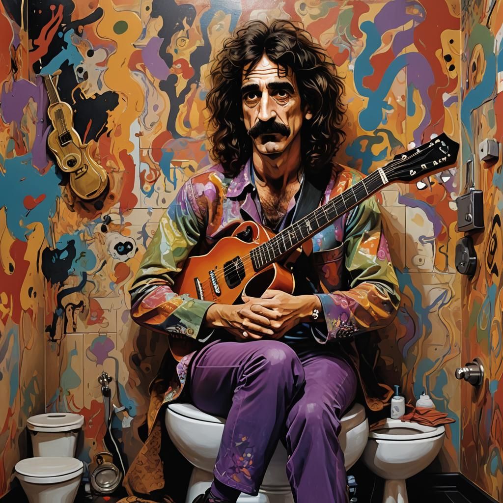 Frank Zappa on Toilet: Psychedelic Digital Art