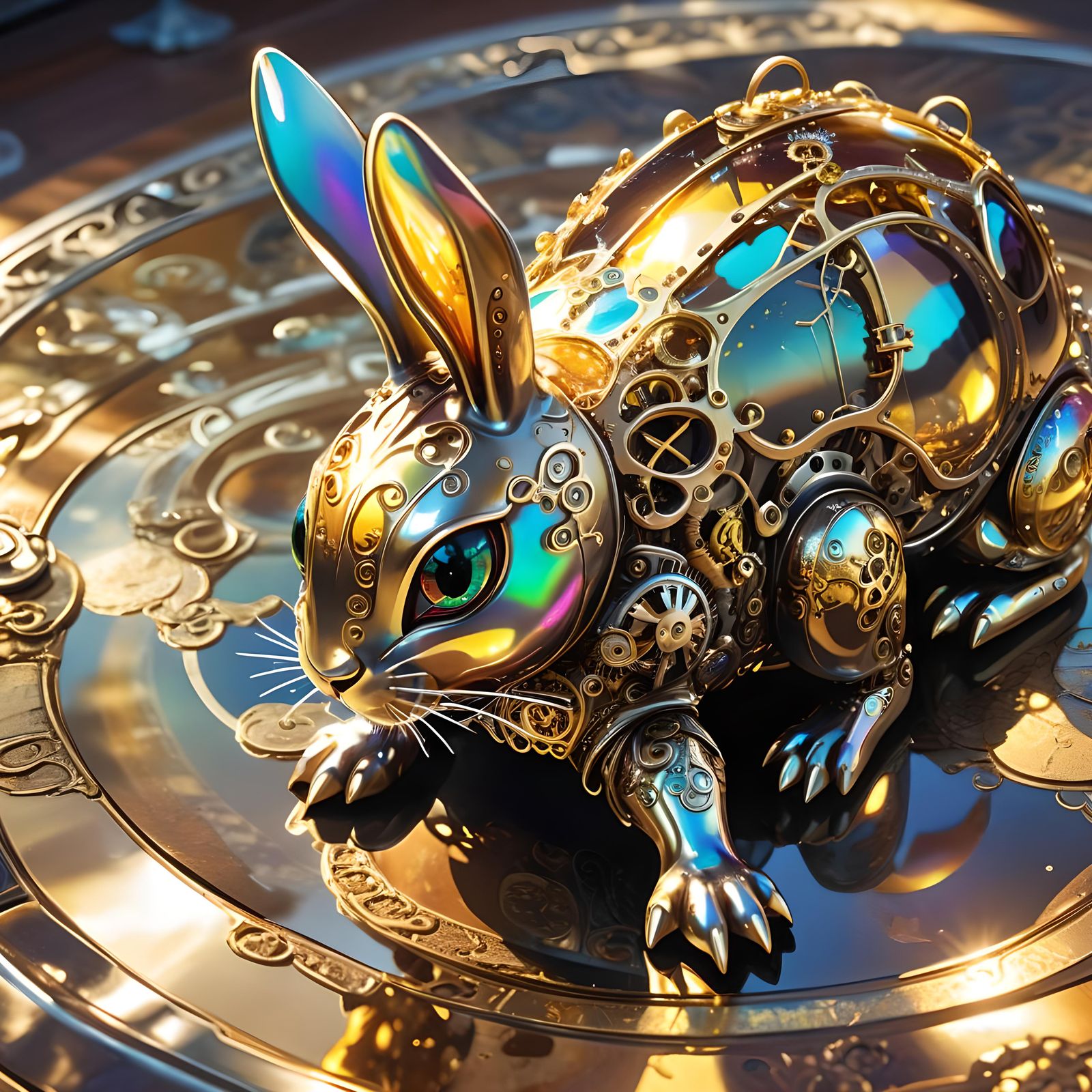 Steampunk Jelly Bunny in Golden Hour Light