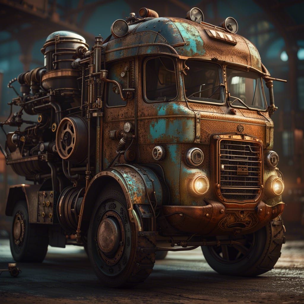 DAF-truck Steampunk engine