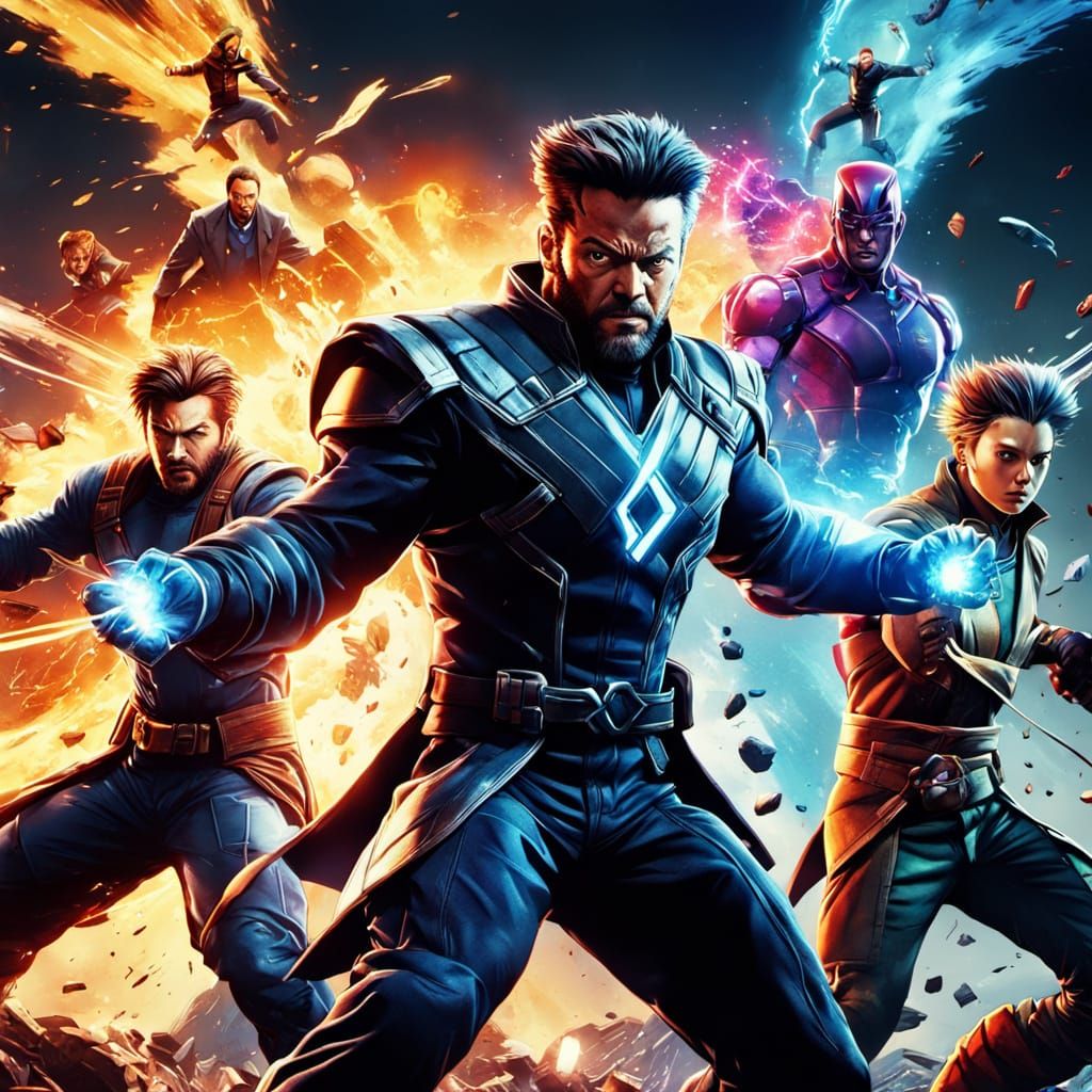Xmen and Capcom Heroes Clash in Epic Comic Book Style Battle