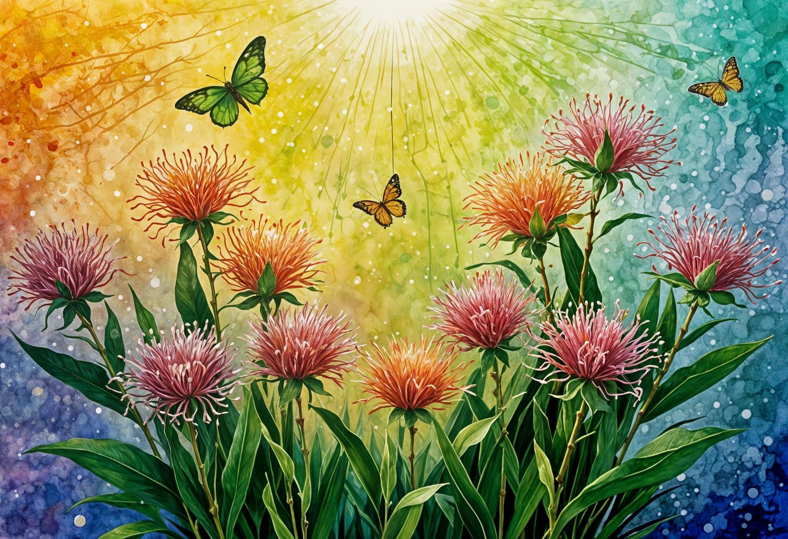 Melancholic Garden: Weeping Willow in Winter