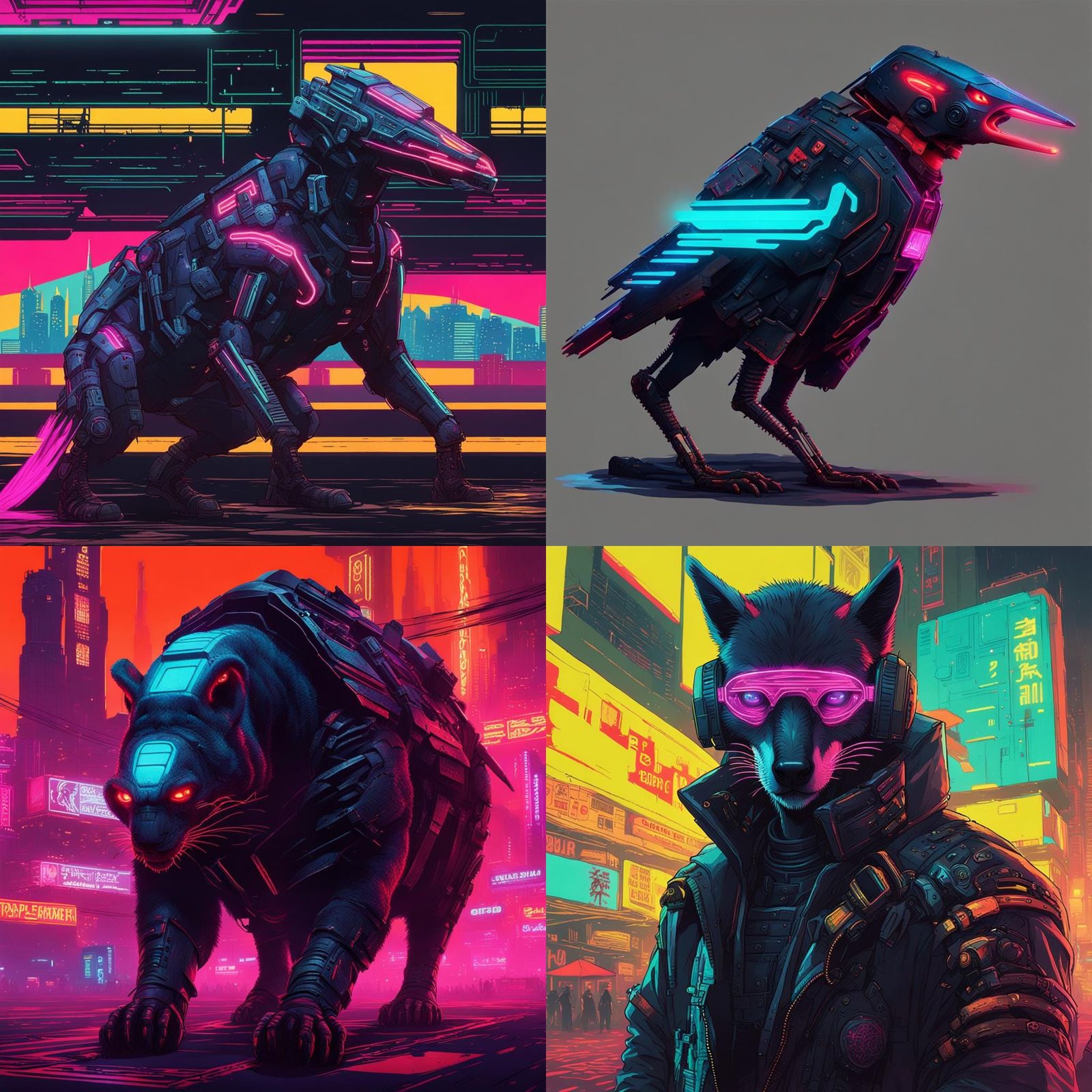 Surreal Creature in Dark Cyberpunk Fantasy