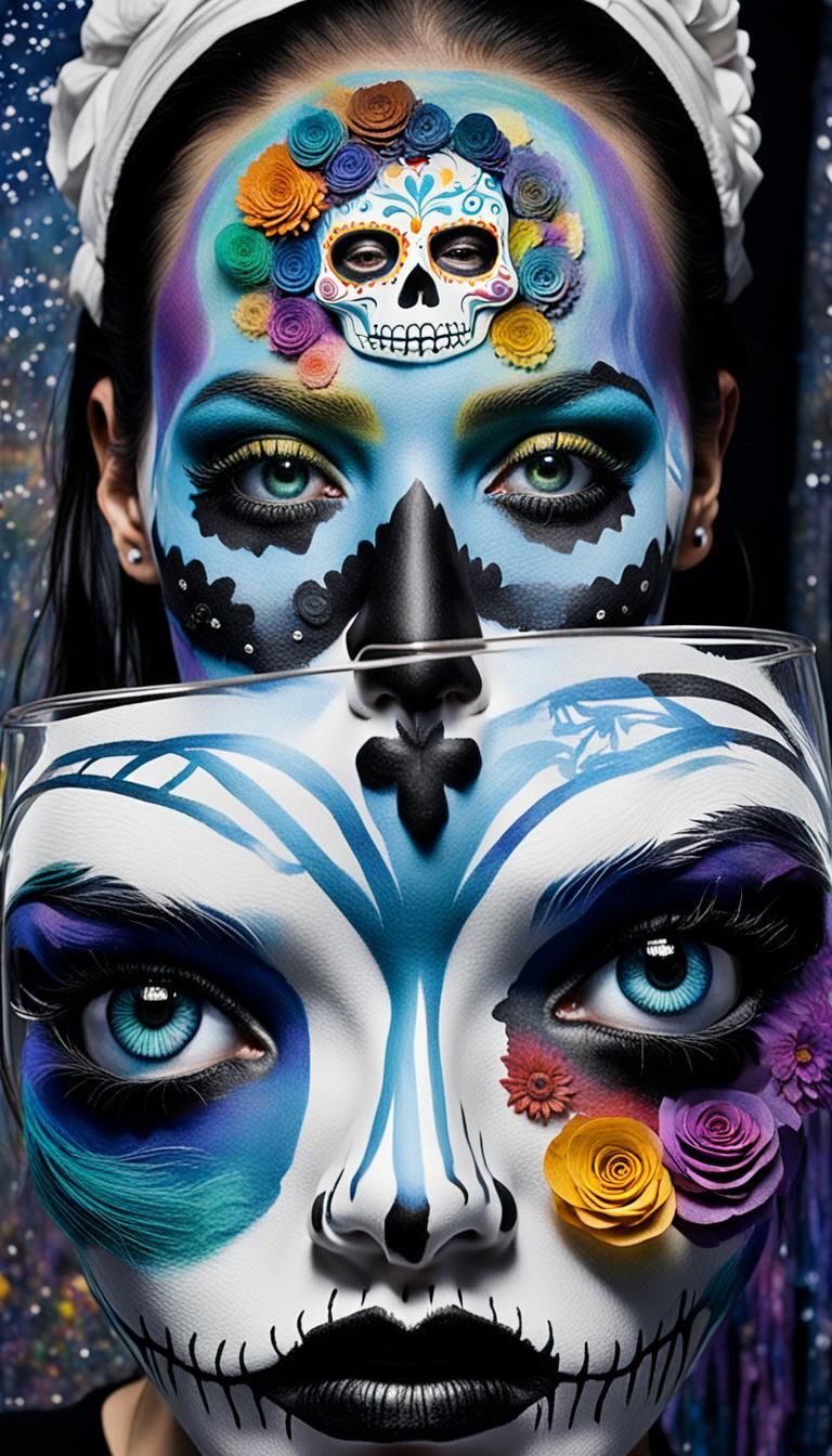 Gothic Sandman with Dreams in Jars, Van Gogh Style