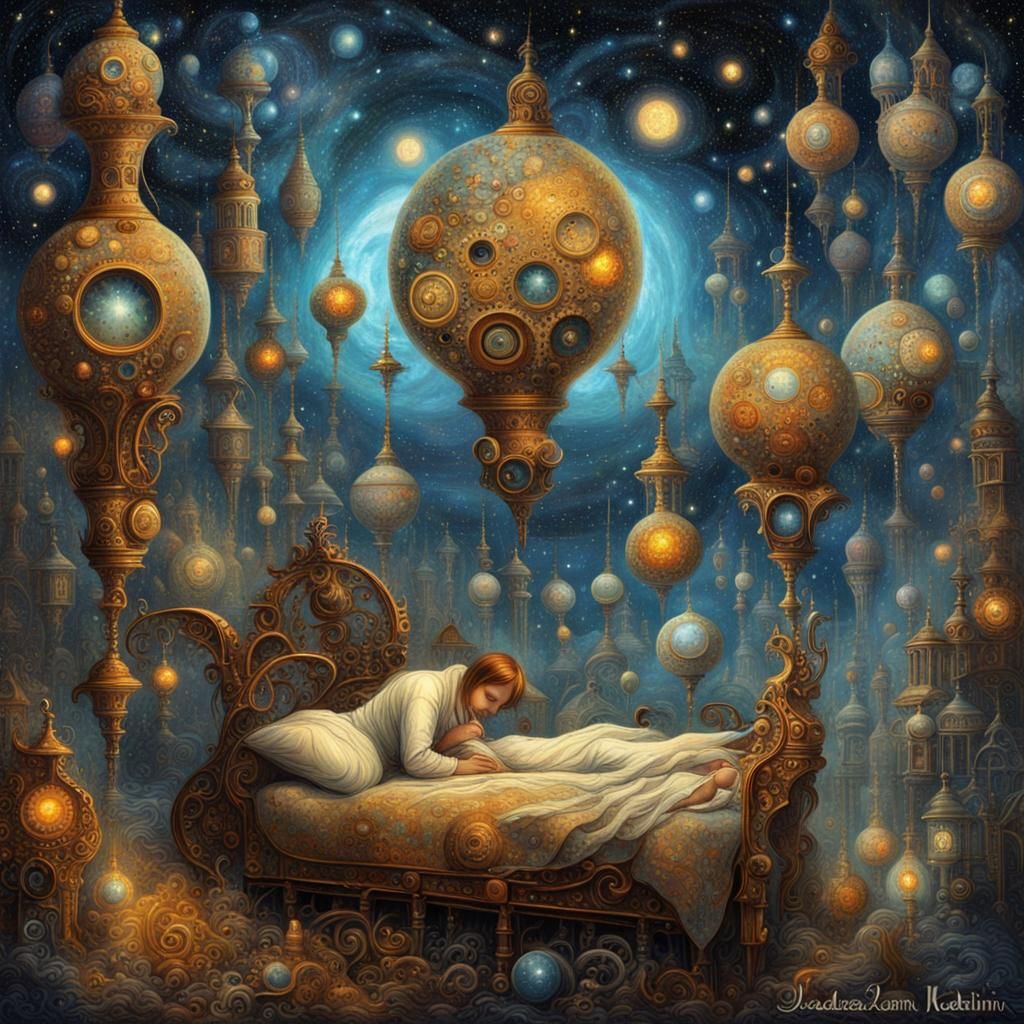 Dream World Sleepwalking: Surreal Steampunk Art