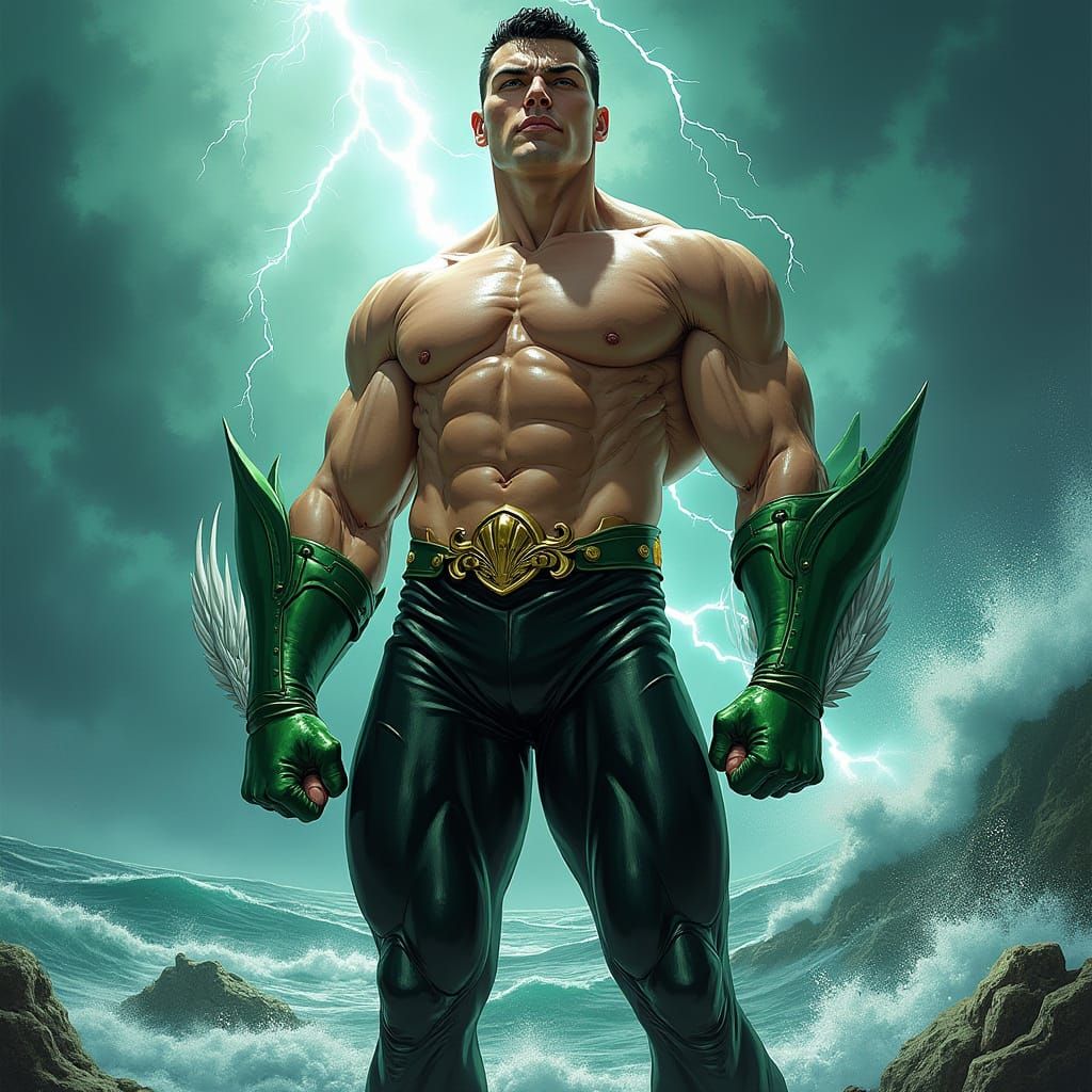 Namor King of Atlantis Hyperrealistic Comic Art