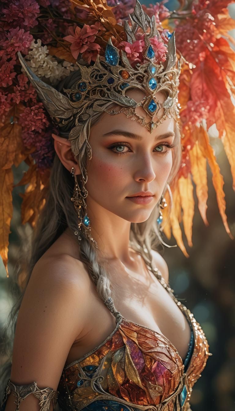 Enchanting Elf Portrait in Lord of the Rings Style