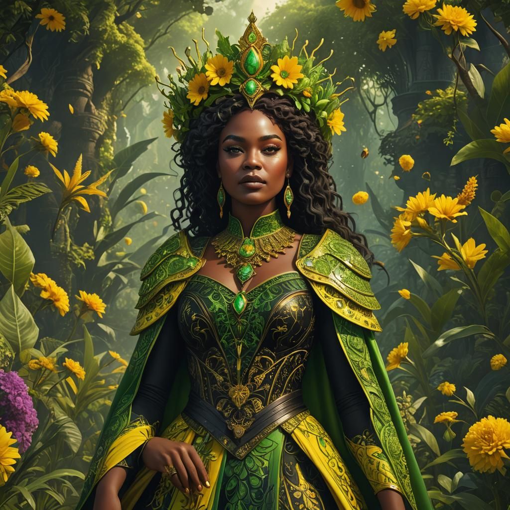 Queen of Summer: A Fantastical Digital Portrait