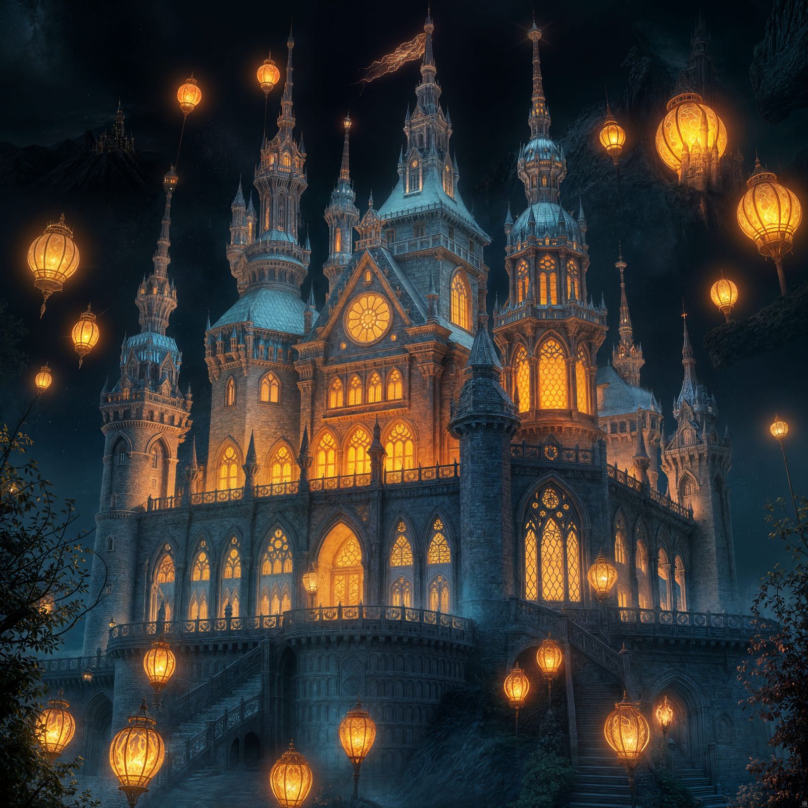 Fiery Castle: Detailed Matte Painting in Unreal Engine