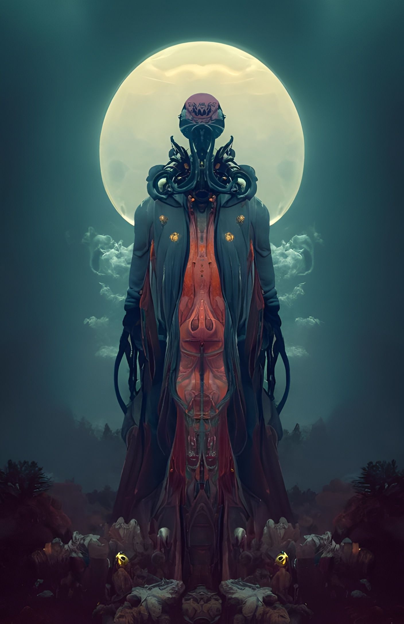 Eldritch Cultist with Tentacles in Dreamy 4K