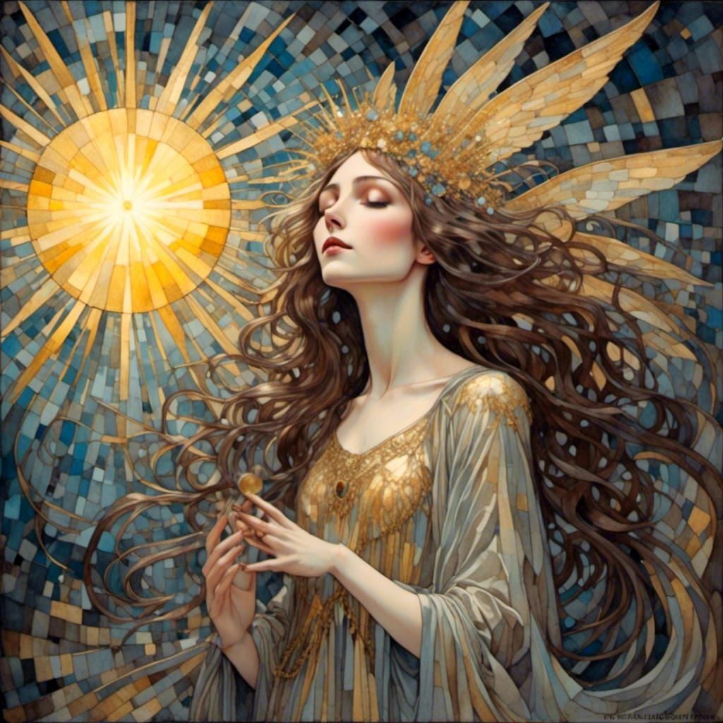 Mary Magdalene Renaissance Painting in Fairycore Style