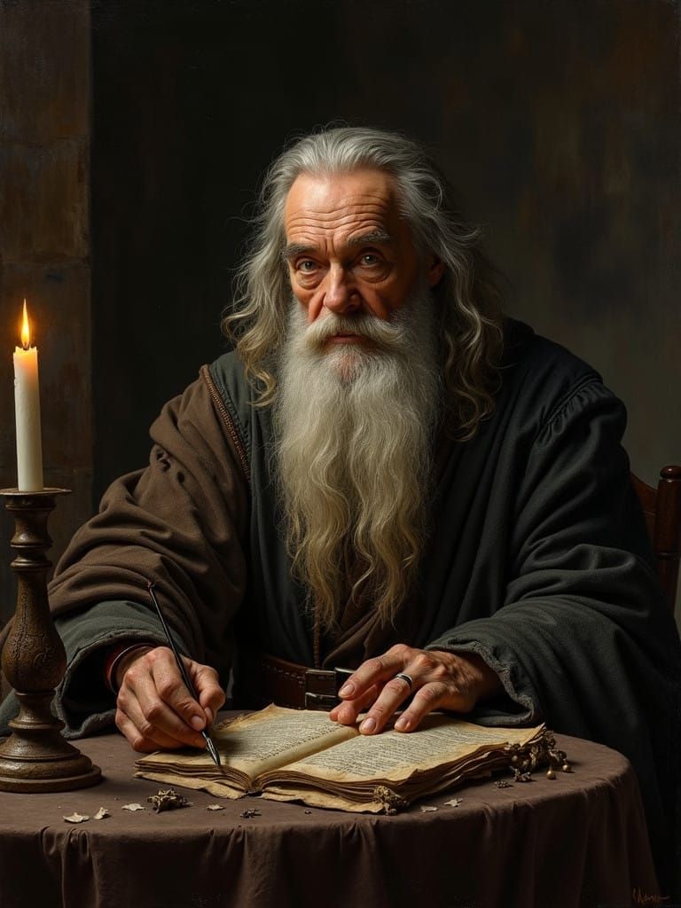 Gandalf in Baroque Oil Portrait