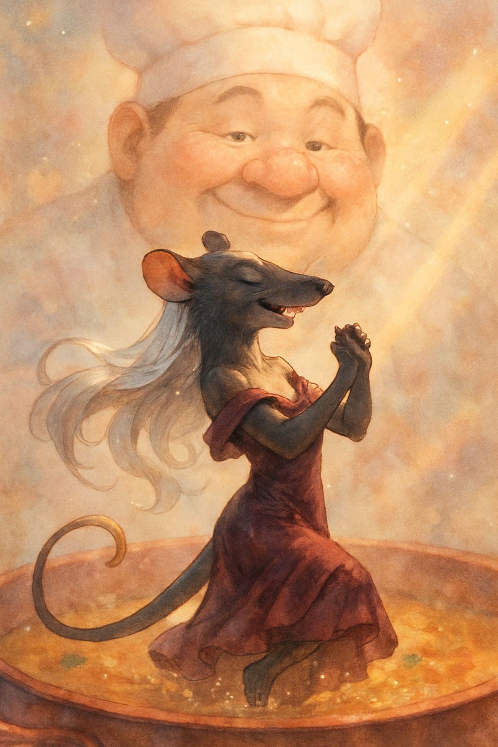 Dreamlike Whimsy: A Rat's Enchanted Dance