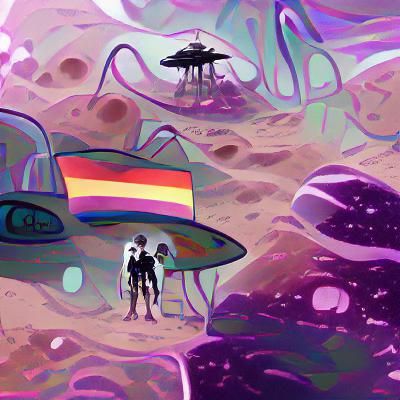 LGBT Aliens on Distant Planet in Space