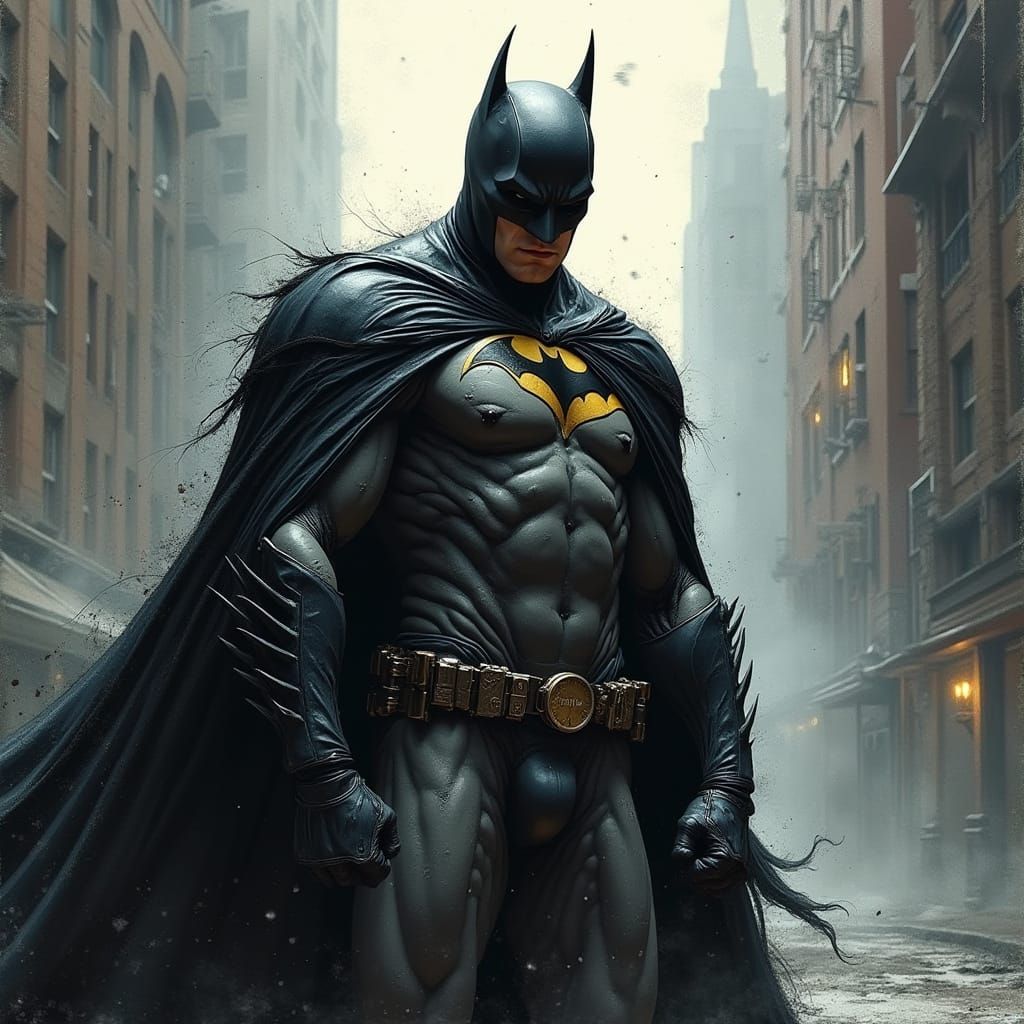 Batman in Simon Bisley's Graphic Novel Style