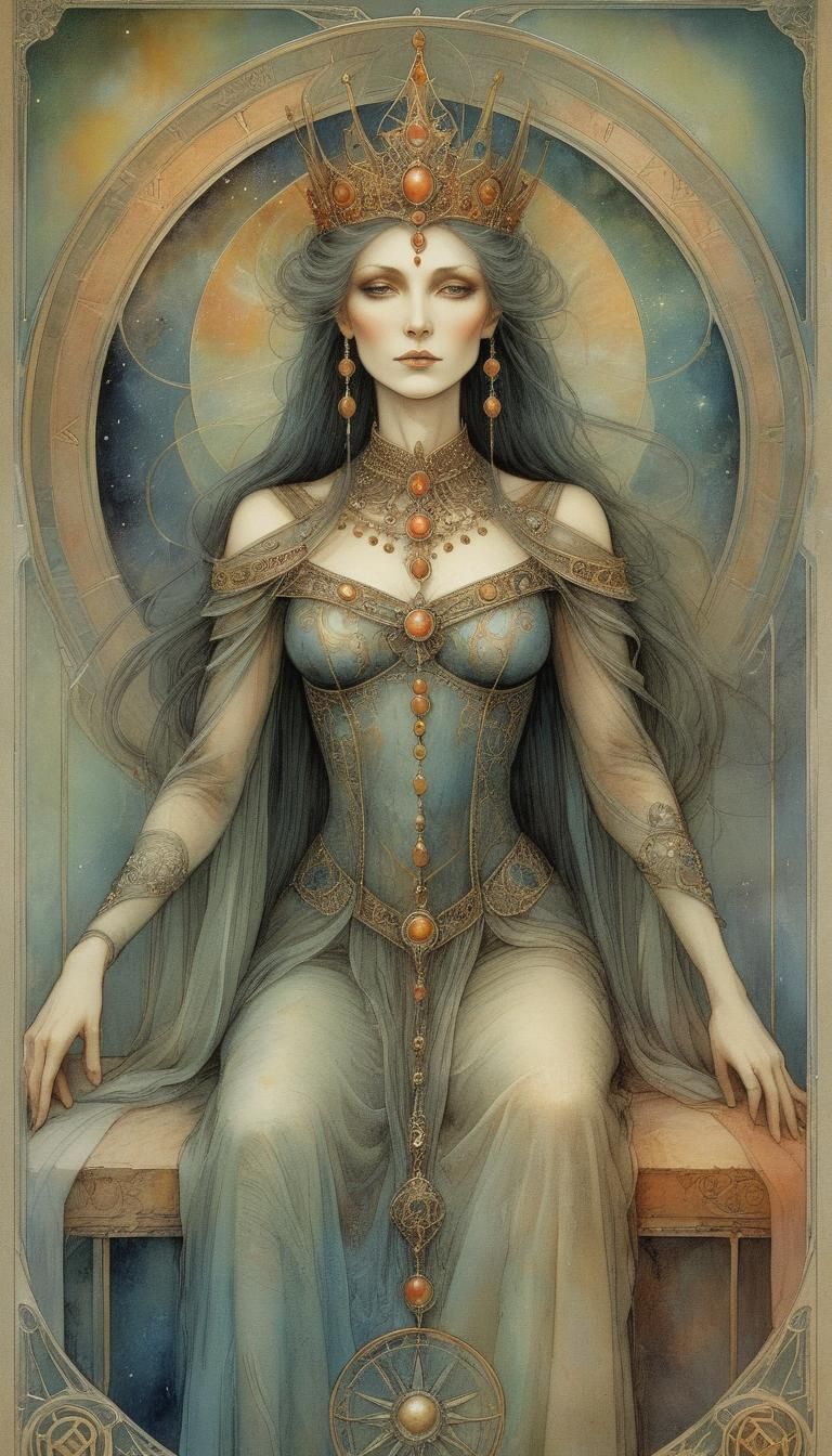 The Empress Tarot Card in Visionary Style