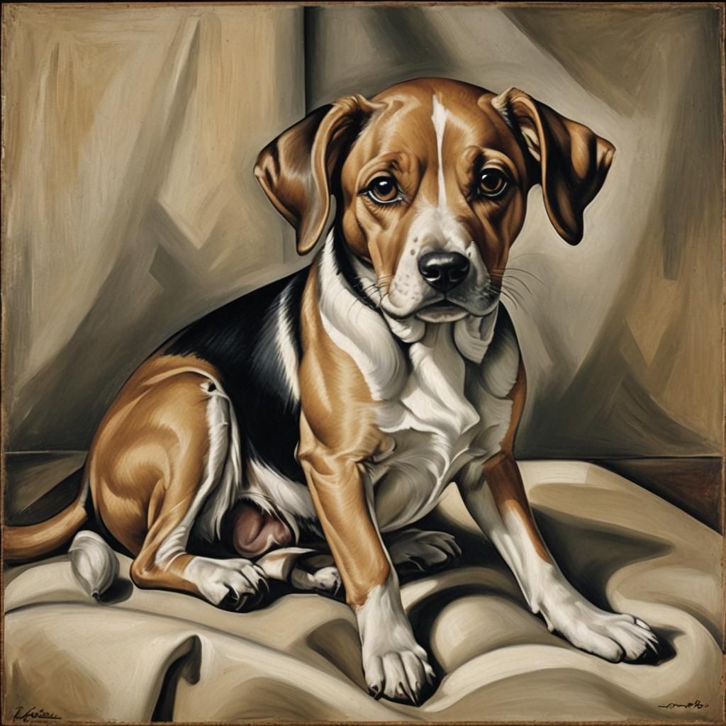 A dog by Tamara de Lempicka