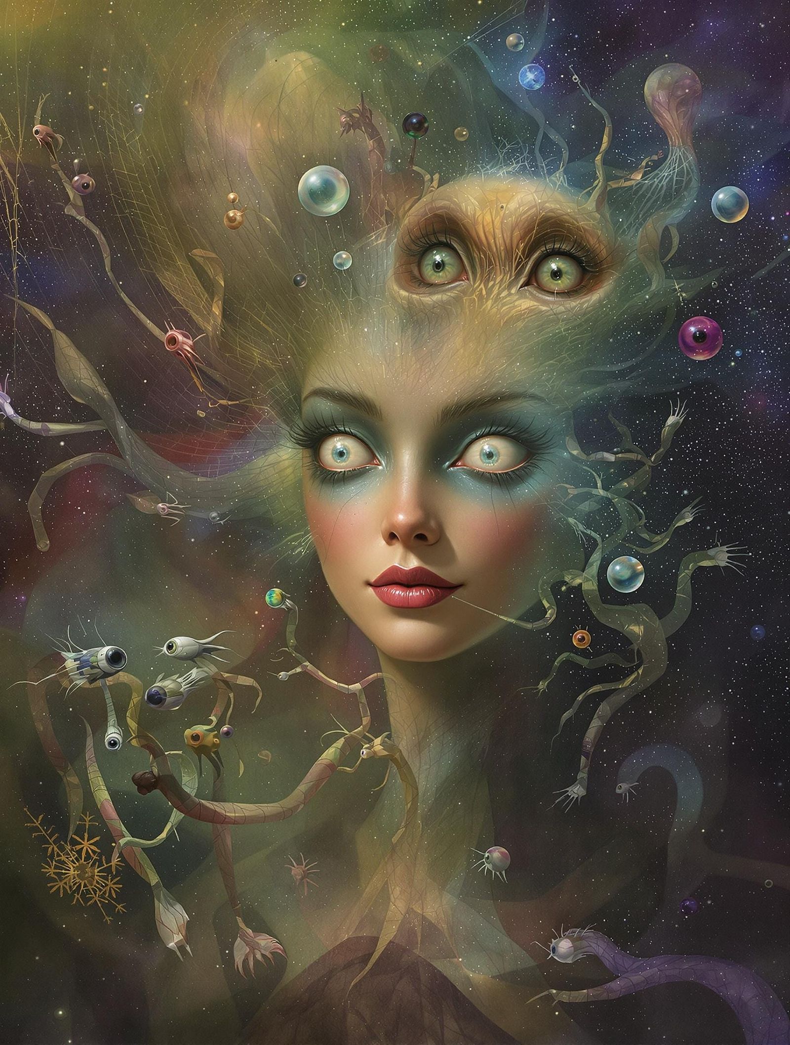 Bug-eyed, er...uh - 4-eyed woman... aw, never mind...