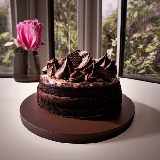 Hyperrealistic Chocolate Cakes and Desserts Still Life