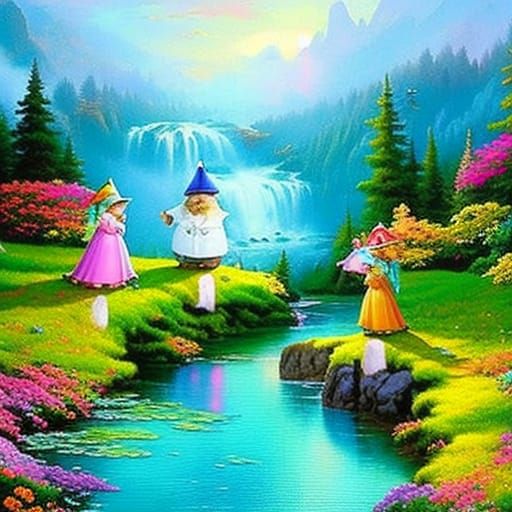 Chubby Gnomes in Ethereal Fantasy Style
