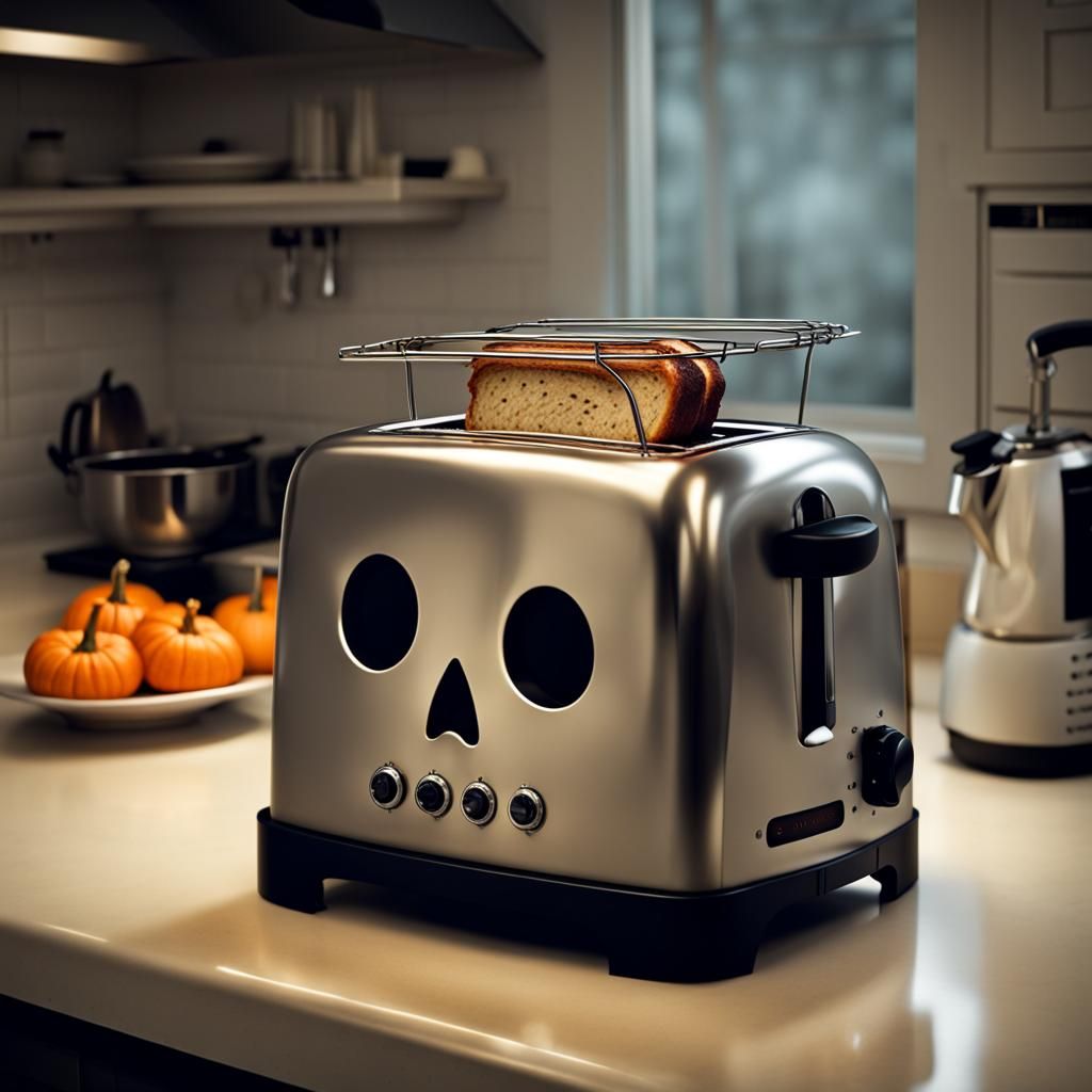 Haunted Toaster: Scary Shock Art for Halloween
