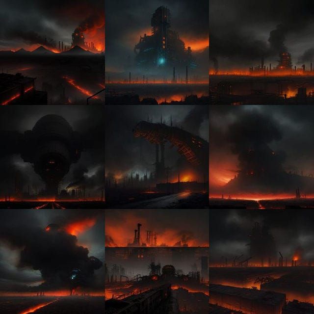 Industrial Hellscape in Epic Cinematic Style