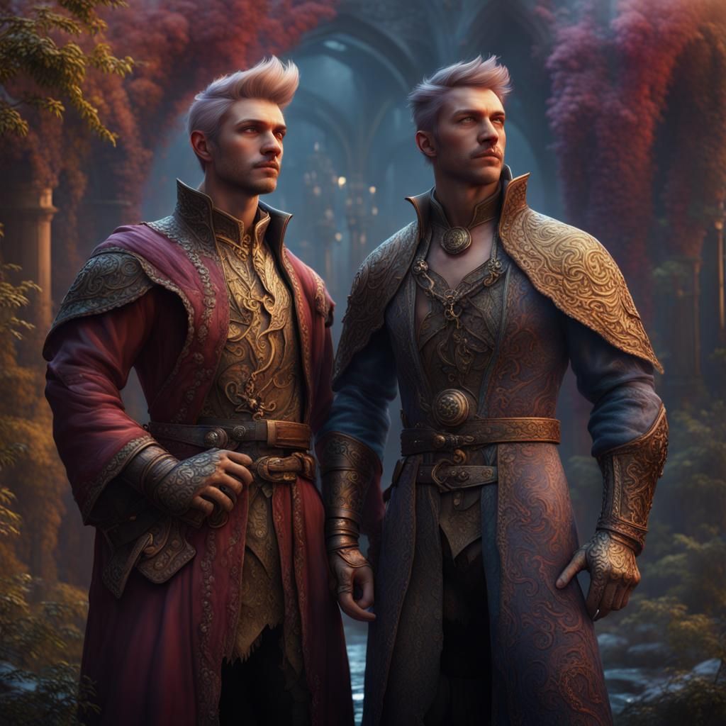 Detailed Matte Painting of Gay Men
