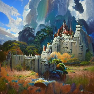 Fantasy Castle in James Gurney Style