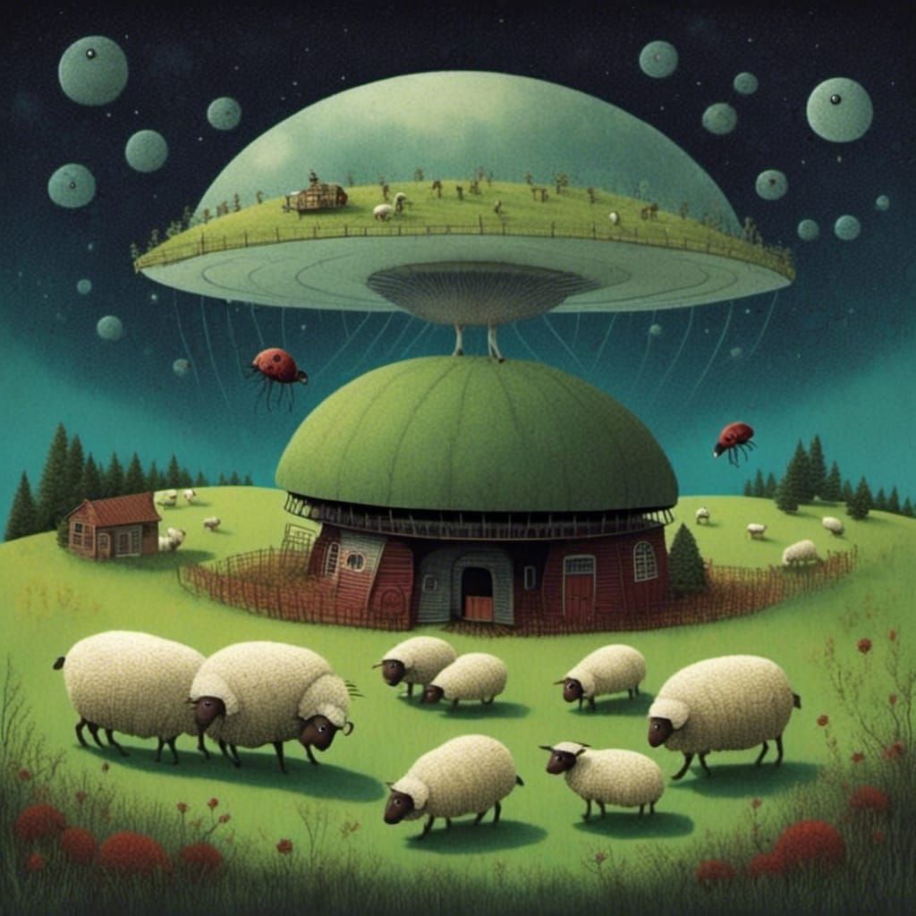 UFO Over Sheep Farm: Surreal Encounter