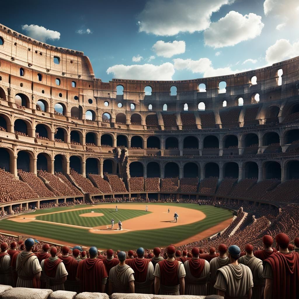 Baseball in the Colosseum: A Matte Painting