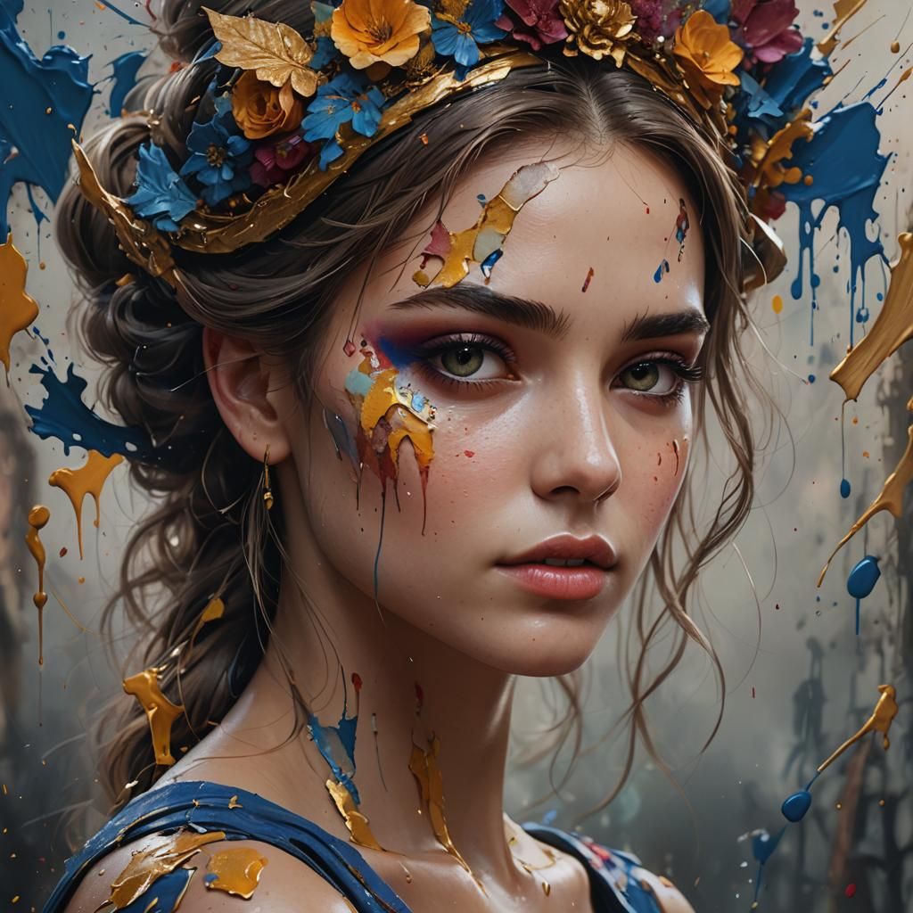 Photorealistic Female Portrait in Detailed Matte Painting