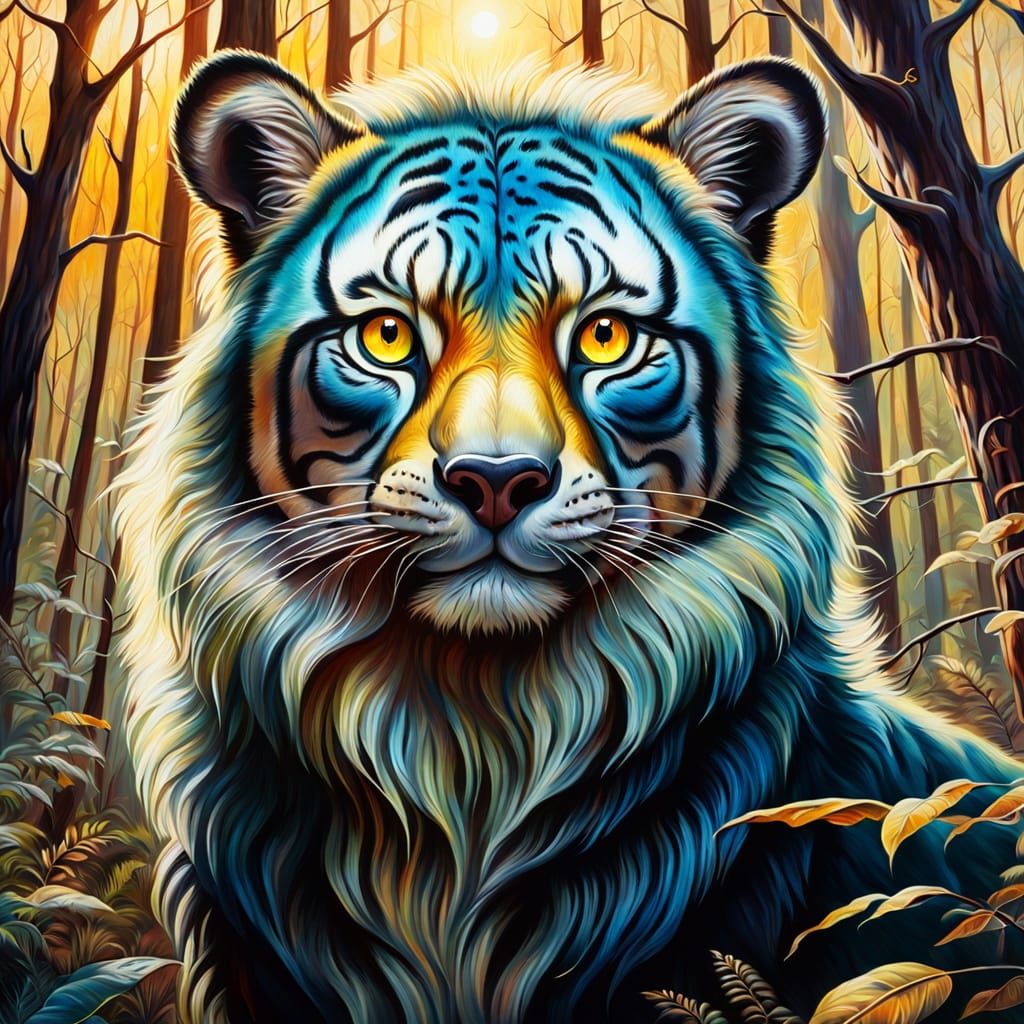 Wildlife Painting in Salvador Dali Style