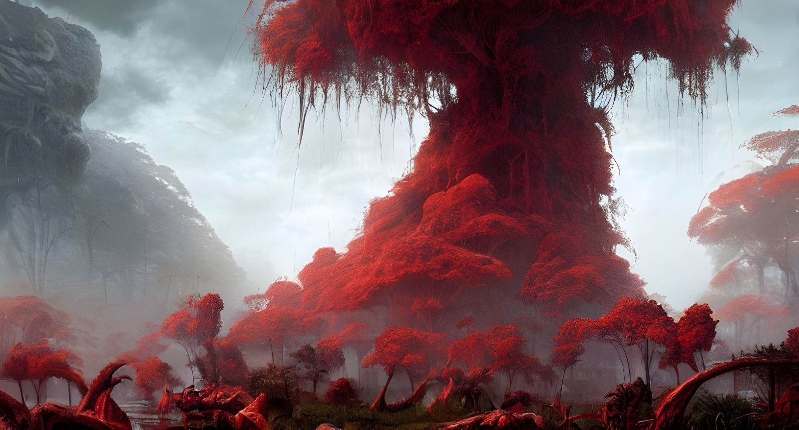 Lush Alien Jungle Concept Art in 8K