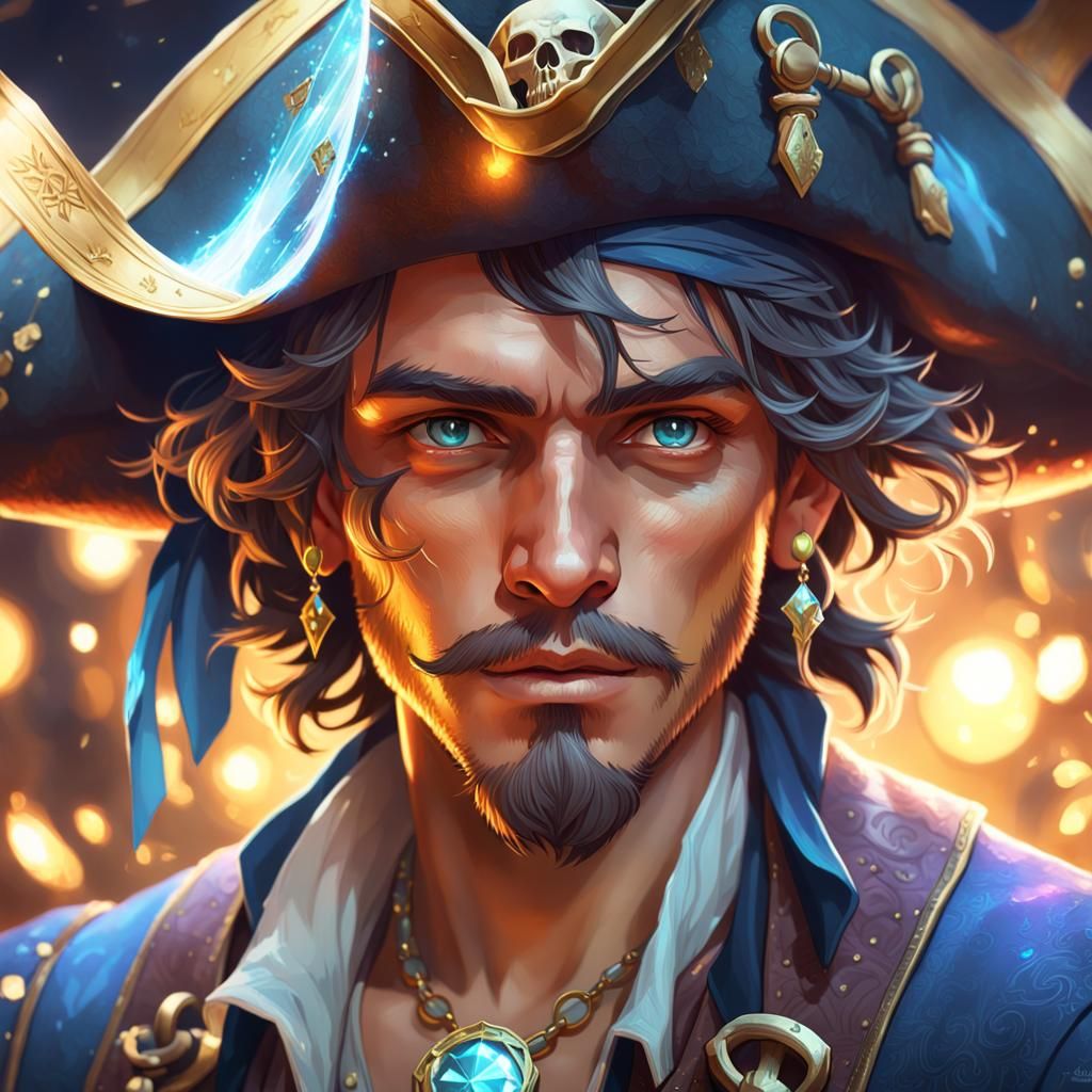 Young Pirate Finds Treasure: Hyperdetailed Concept Art