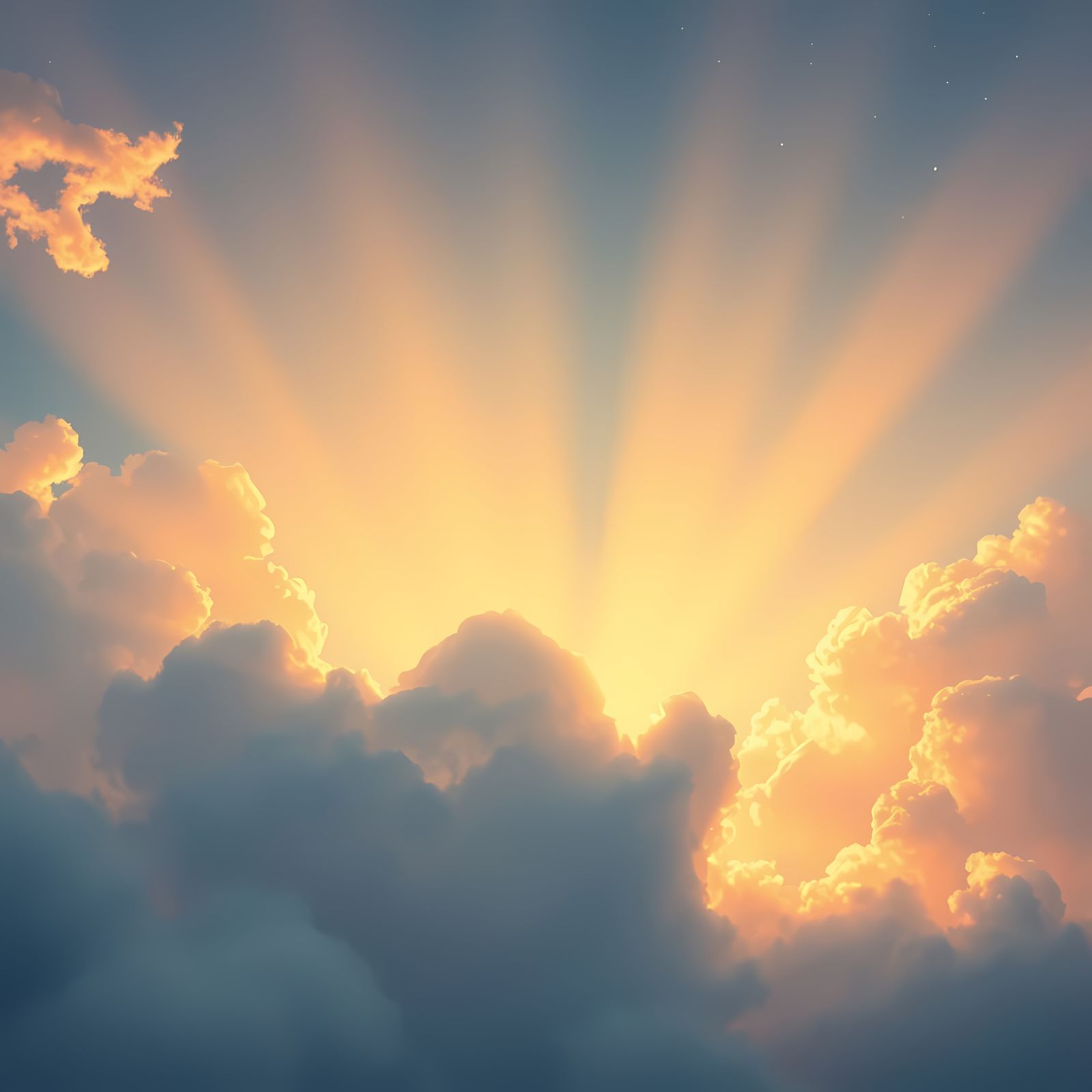 Divine Heavenly Scene with Soft Focus Light