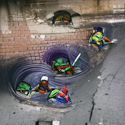 Ninja Turtles in the Sewers