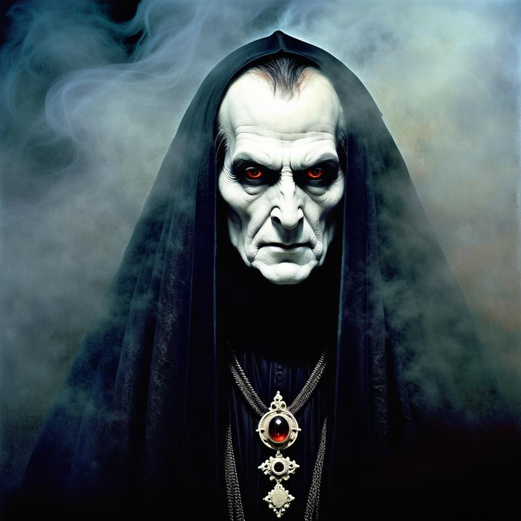 Napoleonic Vampire Portrait in Ghostly Fog