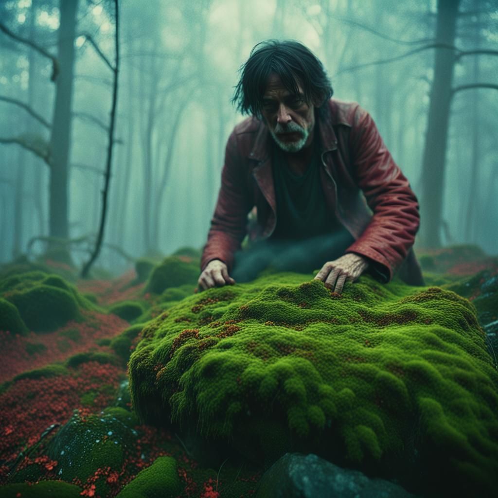 Rolling Stone Gathers Moss: Cinematic Film Still