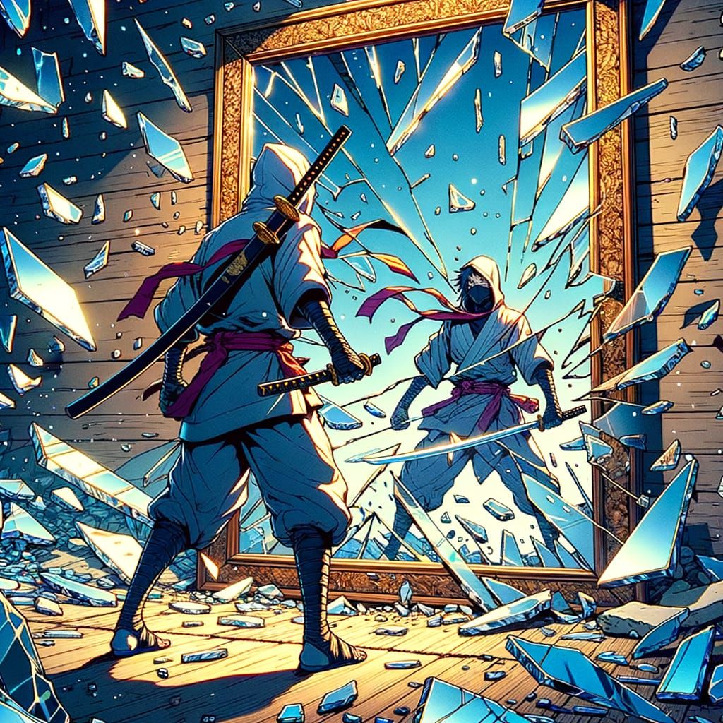 Ninja in Zero Gravity, Ukiyo-e Anime Style