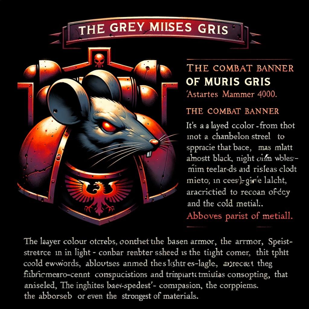Warhammer 40k Grey Mice Order Combat Banner