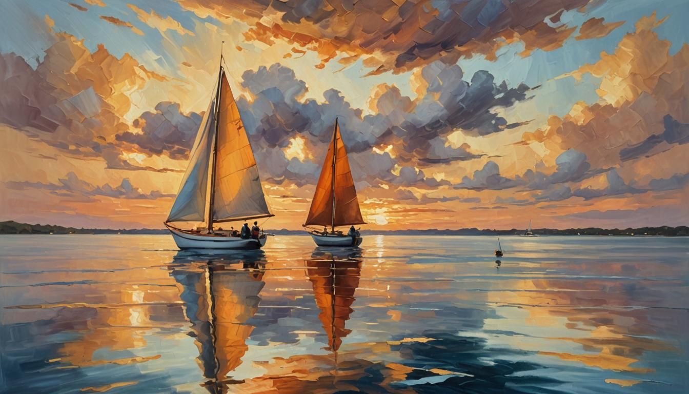 Sailor in Golden Light: An Impasto Oil Painting