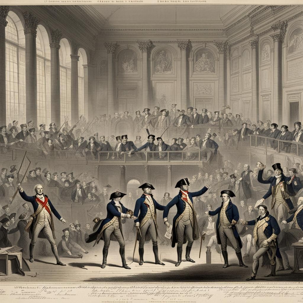 French Revolution: Historical Romantic Illustration