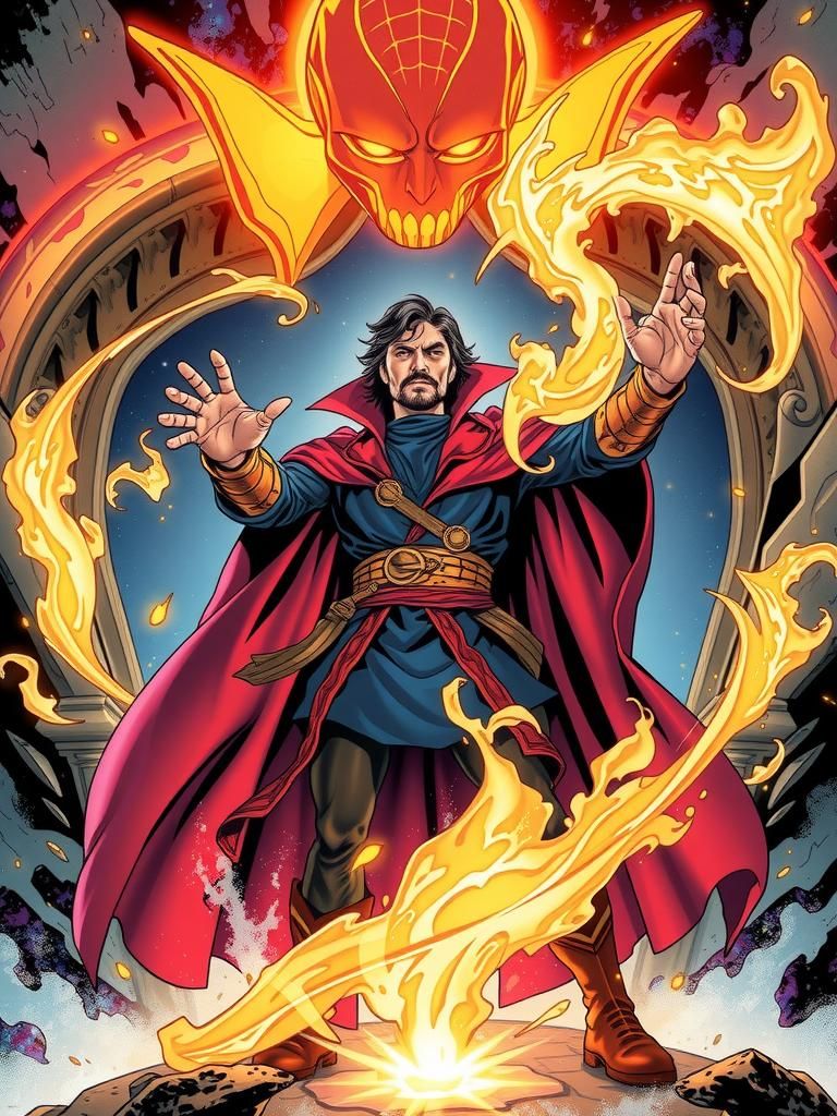 Doctor Strange Magic Portal, Comic Book Art