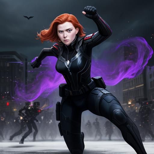 Dynamic Superhero Attack and Defense Pose