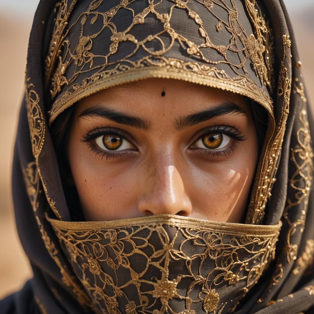 Expressive Eyes: Fine Art Portrait of Afghan Woman